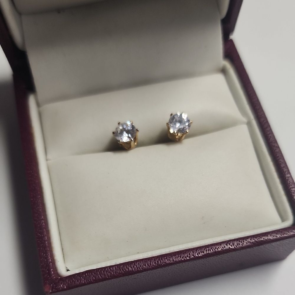 Gold Tone Stud Earrings